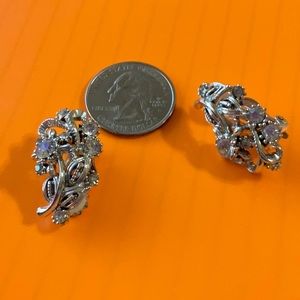 Silver Tone Flower Clip On Earrings by Star